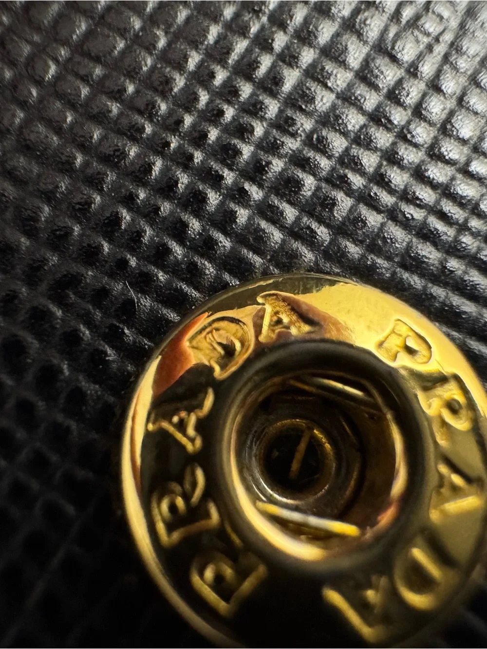 Prada Black Saffiano Leather Wallet with Gold Logo